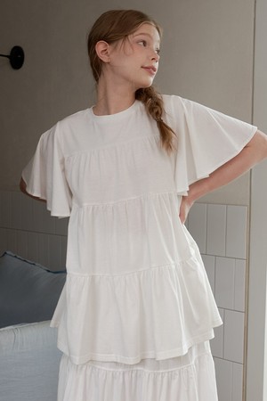 SHIRRING FLARE T