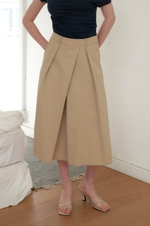 UNBAL PINTUCK LONG SKIRT_BE