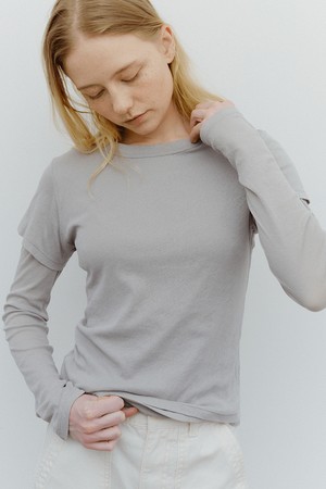 sheer cotton cap sleeve t-shirt (5colors)