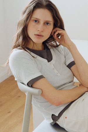 scooped cotton henry t-shirt (3colors)