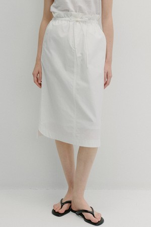 cotton shirring banding skirt (ivory)