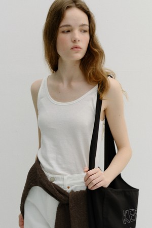 simple linen sleeveless t-shirt (5colors)