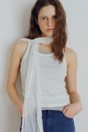 layered cotton sleeveless t-shirt (5colors)