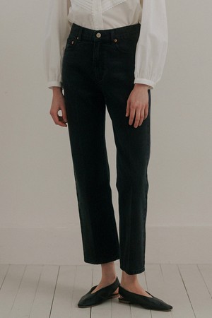 classic cropped jeans (black)