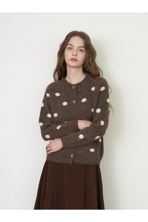 SOFT DOT KNIT CARDIGAN_BR