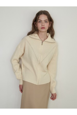 ZIP UP TURTLENECK KNIT_IV