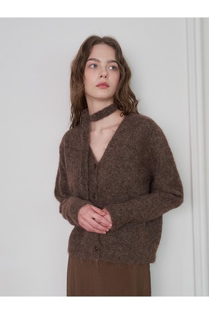 MELLOW SCARF KNIT CARDIGAN_BR