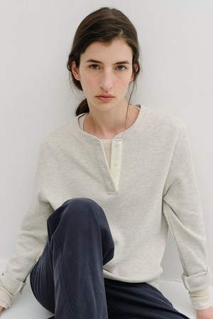 cotton henry waffle t-shirt (oatmeal)