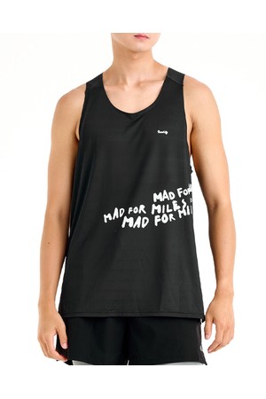 Men`s Mad for Miles Singlet Black_BLACK-a