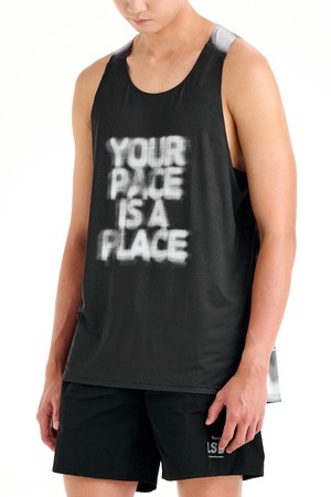 Men`s Your Pace Singlet Black
