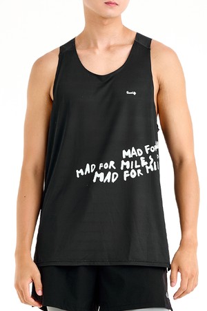 Men`s Mad for Miles Singlet Black