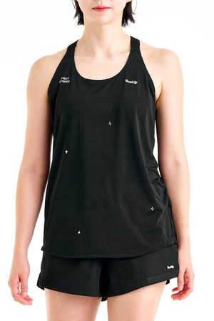 Women`s Run The Night Singlet Black