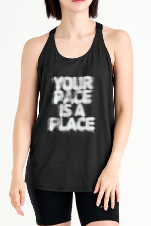 Women`s Your Pace Singlet Black