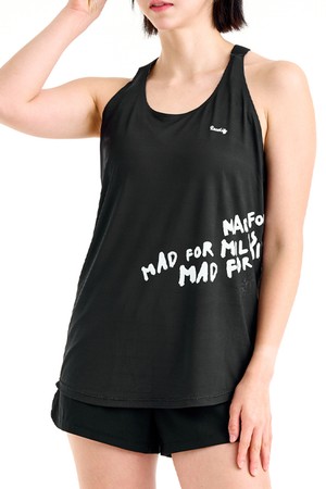 Women`s Mad for Miles Singlet Black