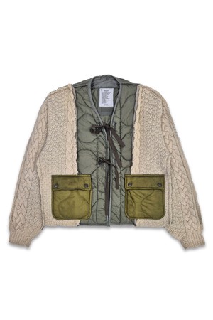 Orleans re work quilted jacket, GRAY