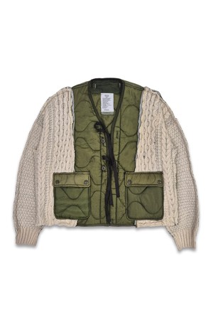 Orleans re work quilted jacket, KHAKI