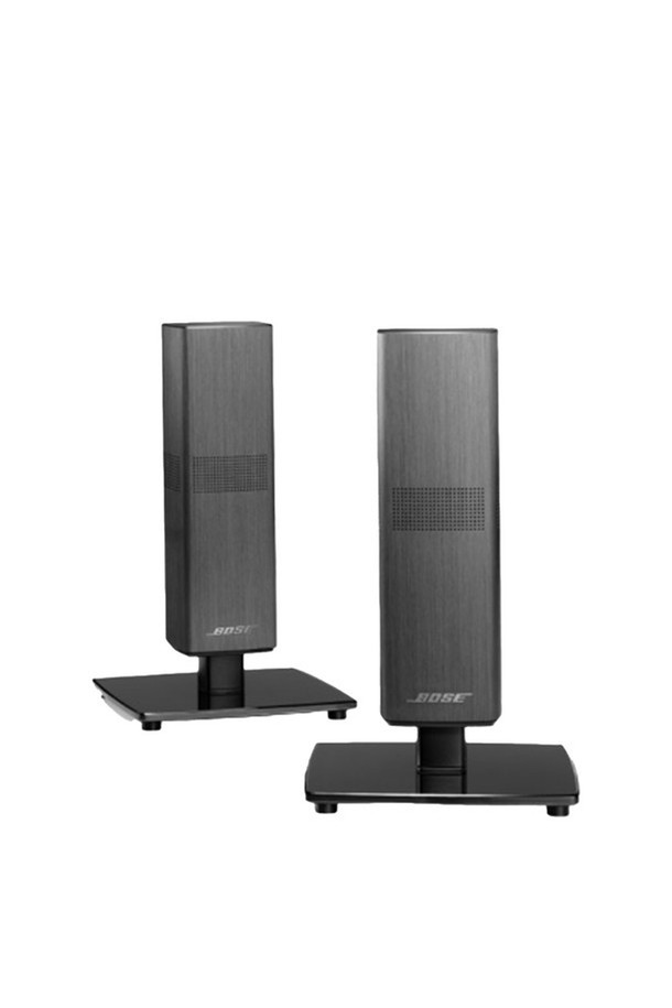 BOSE 서라운드 스피커 700 전용으로 설계된 블랙 색상의 테이블 스탠드 2개 1세트입니다. 실내에서 사용하기 적합하며, 에폭시 소재로 제작되어 스피커를 안정적으로 거치할 수 있습니다. 무지 패턴의 깔끔한 디자인이 돋보이는 테이블형 거치대입니다.
