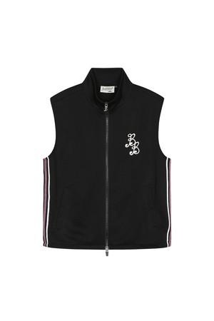 BB WOMEN BASEBALL FULL ZIP VEST_BLACK_BLACK-a