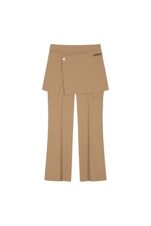 BB WOMEN SKIRT LAYERED PANTS_BEIGE_BEIGE-a