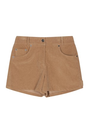 BB LEGACY FIT WOMEN CODUROY SHORTS_BEIGE_BEIGE-a