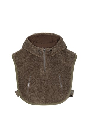 BB WARM LAYERED TEDDY ANORAK VEST_KHAKI_KHAKI-a