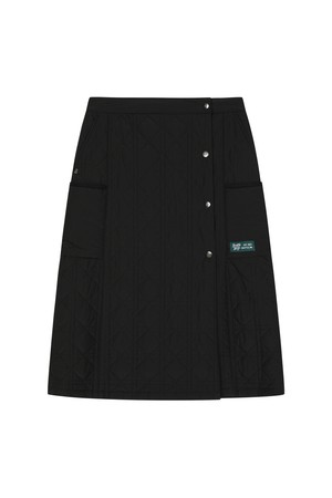 BB WOMEN QUILTED LAYERED WRAP SKIRT_BLACK_BLACK-a