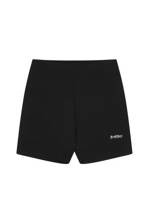 BB CASHMERE WOMEN JACQUARD SHORTS_BLACK_BLACK-a