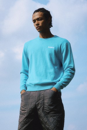 BB HERITAGE UNISEX CASHMERE KNIT_BLUE_BLUE-a