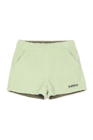 BB WOMEN EASY WAIST TEDDY SHORTS_LIME_GREEN-a