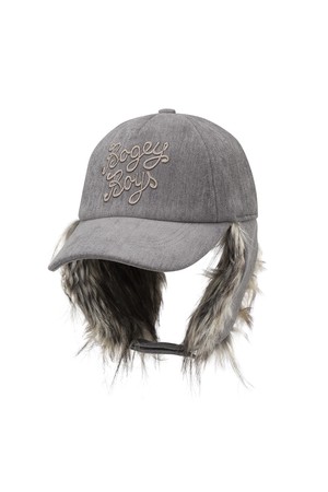 BB FUR TRAPPER UNISEX CAP_GREY_GREY-a