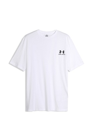 [언더아머] 남성용 스포츠스타일 레프트 체스트 SS 반팔티 1326799_100_WHITE-a