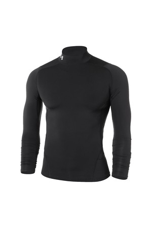 [언더아머] 남성용 히트기어 아머 컴프레션 모크넥 LS 티셔츠 1369606_001_BLACK-a