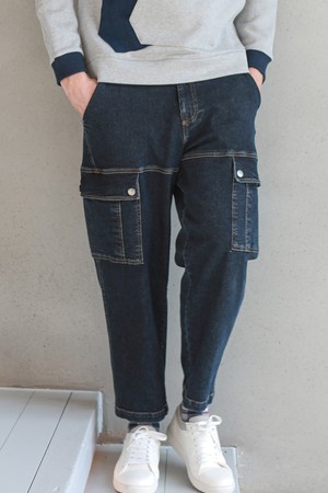 [커스텀어스] 데님백기모워싱스판팬츠 CXS21WWPTA83