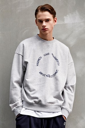 [커스텀어스] 서클 로고 유니 스웨트 셔츠 CFS23FKMT905