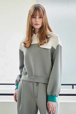 [커스텀어스] 럭셔리 쿠션지 카라 스웻셔츠 CFW23SKMT203