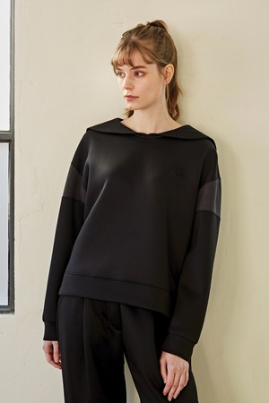 [커스텀어스] 럭셔리 쿠션지 숄카라 스웻셔츠 CFW23SKMT205