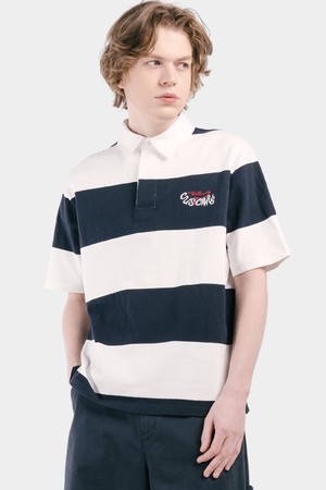 빅보더 히든버튼 남자 반팔 카라 티셔츠 CXS25MKKT422 NAV