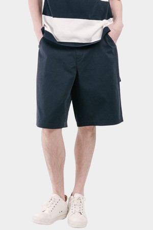 바이오 워싱 오버핏 밴딩 남자 하프 팬츠 CXS25MWHP416 NAV