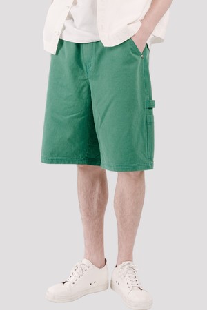 바이오 워싱 오버핏 밴딩 남자 하프 팬츠  CXS25MWHP416 GRN