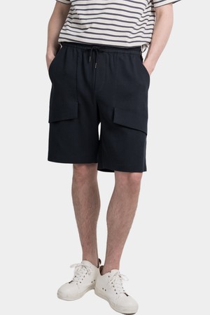 4-빅포켓 골지 5부 밴딩 남자하프팬츠 CXS25MWHP414 NAV