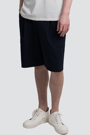 쿨터치 세미카고 핏 밴딩 하프팬츠 CXS25MWHP412 BLA