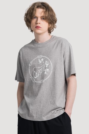 써클 크랙 로고 프린트 남자 라운드 반팔 티셔츠 CXS25MKRT608 MGY