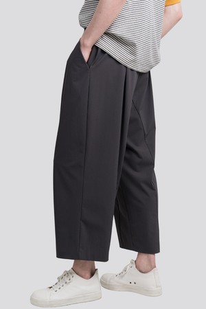 쿨터치 사방스판 벌룬핏 E밴딩 9부 와이드팬츠 CXS25MWPT613 GRY