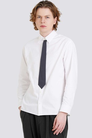 남자 페이크 넥타이 옥스포드 긴팔 셔츠CXS25FWSH909 IVY