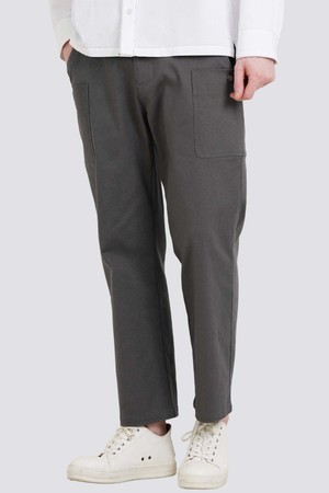 남자 아웃포켓 스트레이트핏 면스판 허리 E-BAND 팬츠 CXS25FWPT916 GRY