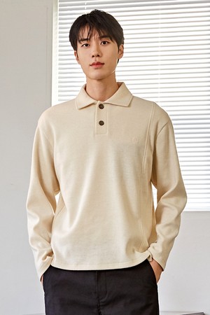 울 골니트 카라 티셔츠 CXS23WKKTA87 IVY