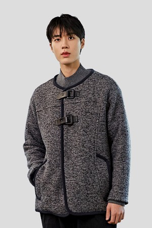 바인딩 라운드넥 더블비죠 자켓 CXS23WWJKA82 GRY