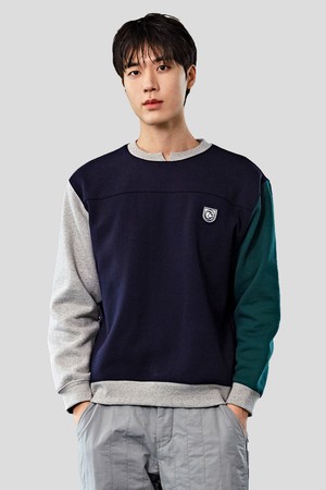 엣지넥 기모쭈리 삼색 맨투맨 CXS23WKMTB07 NAV