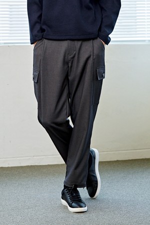 원턱 스트레이트 카고 E밴딩 팬츠 CXS23WWPTA85 CGY