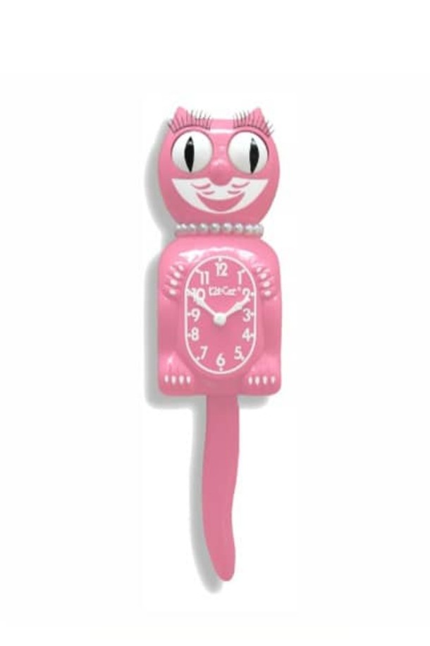 사랑스러운 고양이 모양에 핑크 색상이 돋보이는 [킷캣클락] 레이디_핑크 벽시계입니다. 플라스틱 소재로 제작되었으며, 고양이의 꼬리가 움직이는 귀여운 디자인과 목걸이 장식, 섬세한 눈썹 디테일이 특징입니다. 벽걸이형 또는 스탠드형으로 사용 가능하며, 시계 기능과 함께 인테리어 장식 효과를 선사하여 홈데코 아이템으로 활용하기 좋습니다. 건전지 사용 방식이며, 선물 포장도 가능합니다. 꼬리 움직임 시 경미한 소음이 발생할 수 있습니다.
